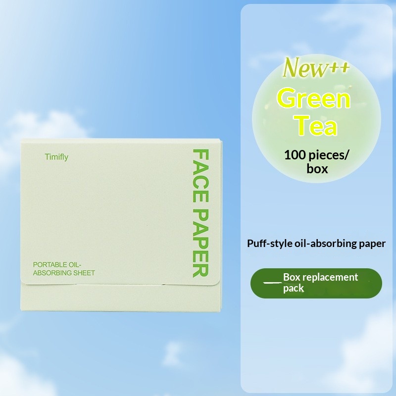 Papeles Matificantes Faciales x100 ¡Adiós Brillo! · Refill · Green Tea