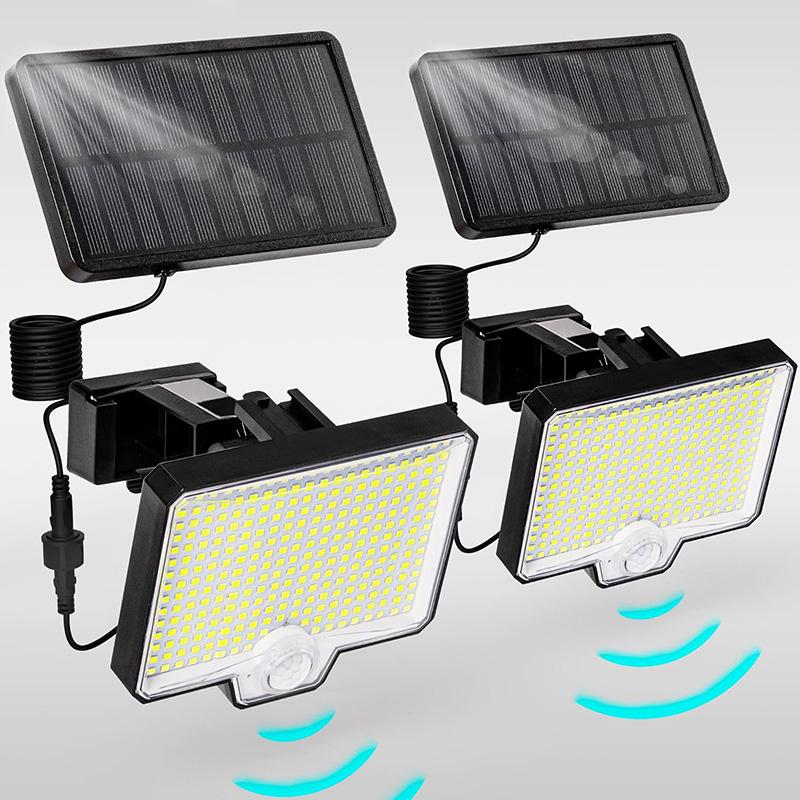 Pack x2 Focos Solares Exterior 2600 Lm ¡Sensor Movimiento!