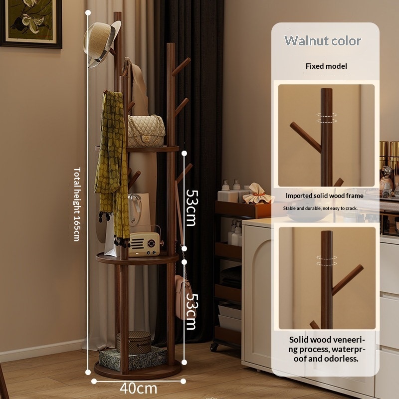 Perchero giratorio 3 niveles – estilo y orden en casa · Walnut · Fixed Model