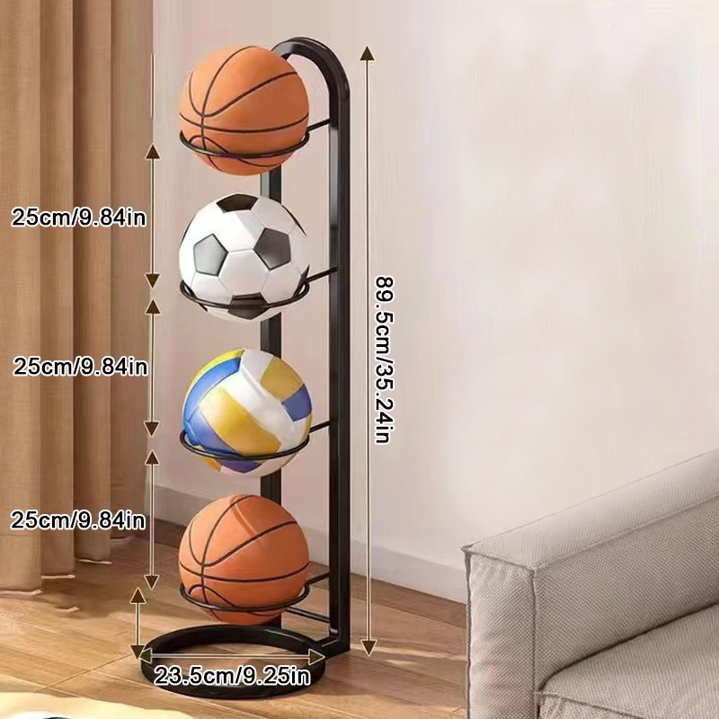 Rack organizador de balones soporte metálico · 4Tier