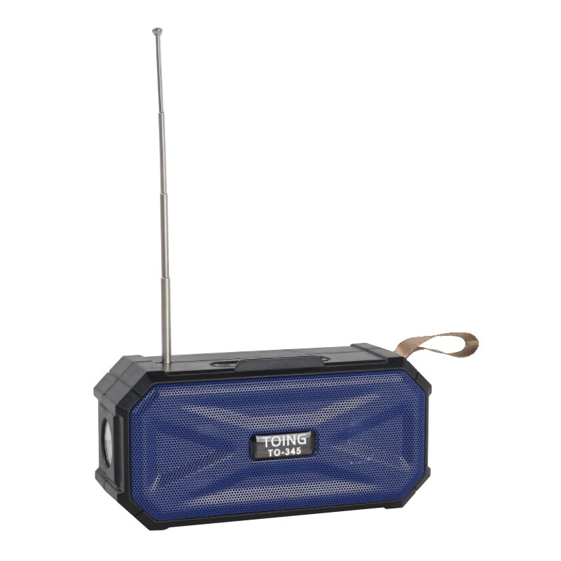 Altavoz Bluetooth con linterna y carga solar · Blue