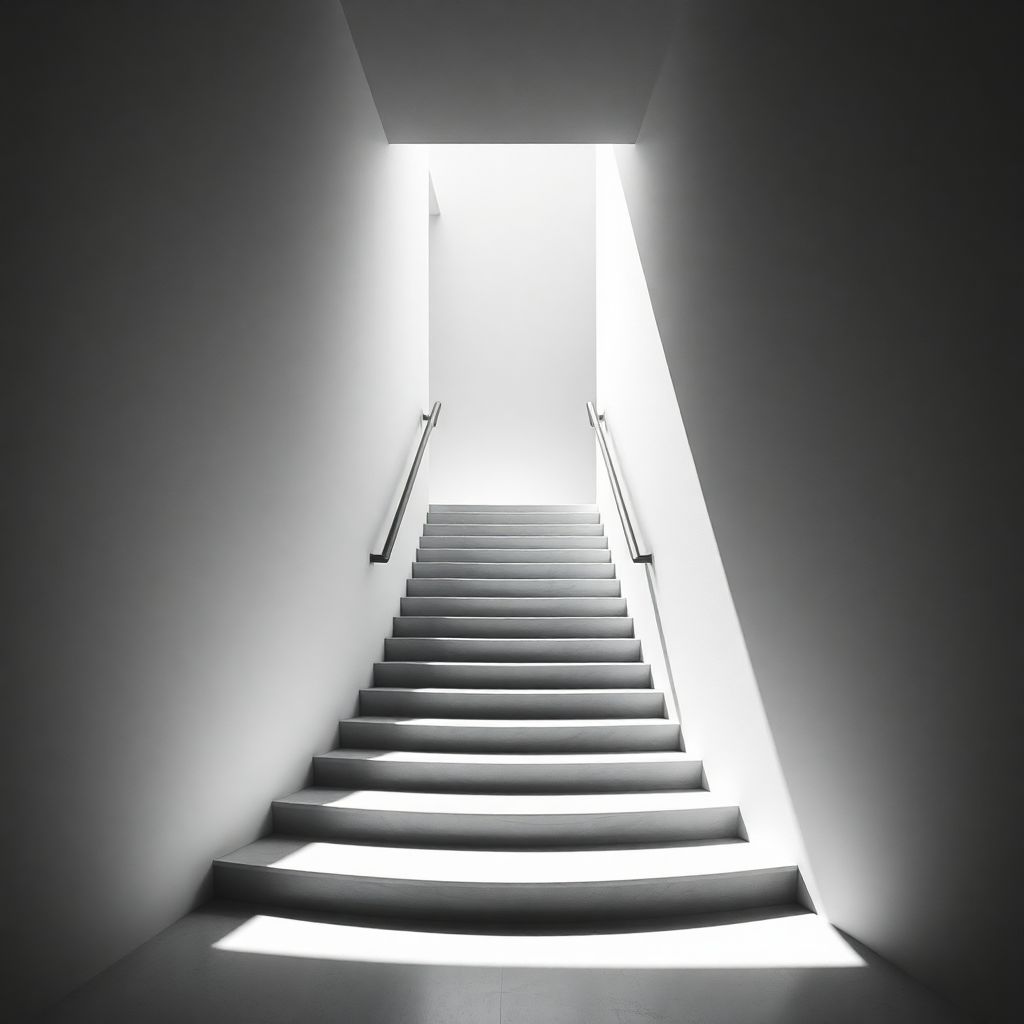 Lámina Arquitectónica · Escalera Abstracta Luz y Sombra