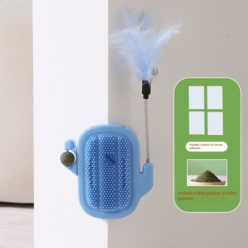 Rascador Cactus + Varita + Pelota Menta para Gatos · Blue