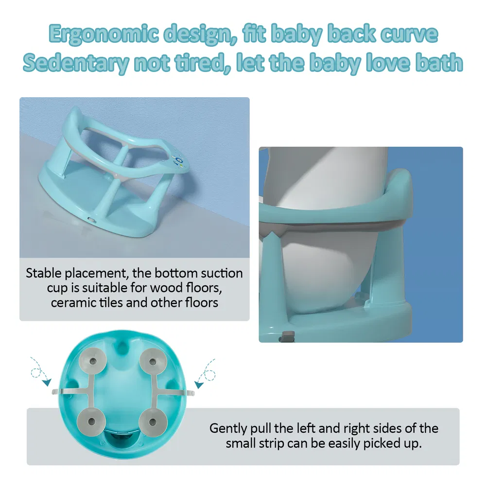 Asiento de baño para bebé desde 6 meses – Cyan