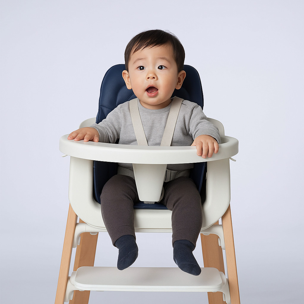 Trona de madera ajustable para bebé desde 6 meses