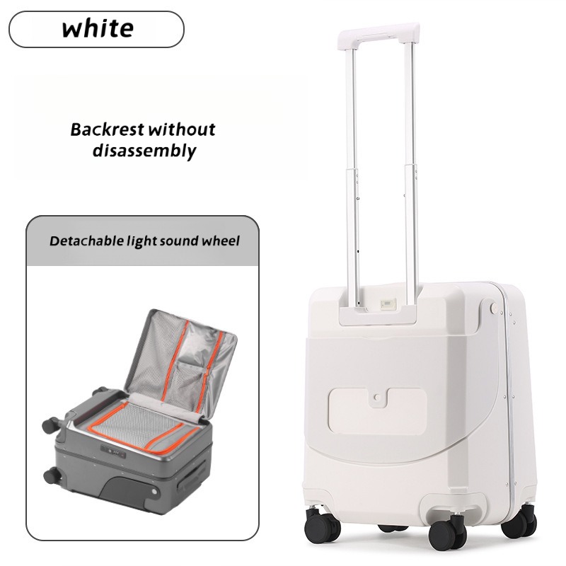 Maleta Infantil 20" con Asiento, USB y Ruedas 360° | NUVOLA