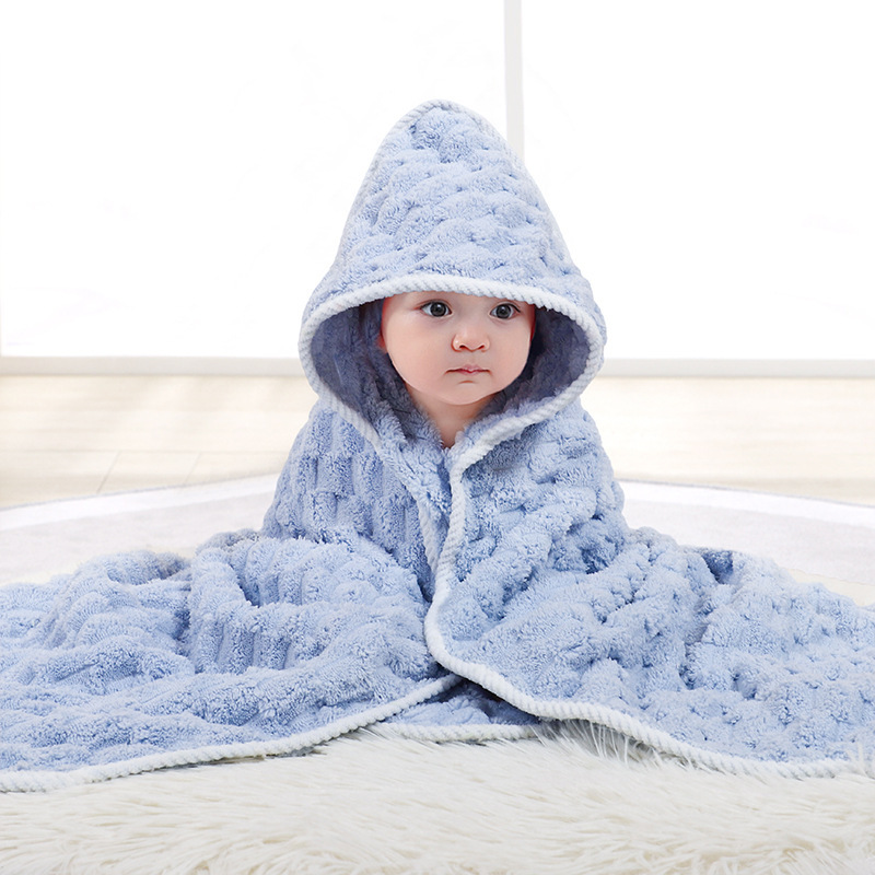 Albornoz manta con capucha para peques · Blue