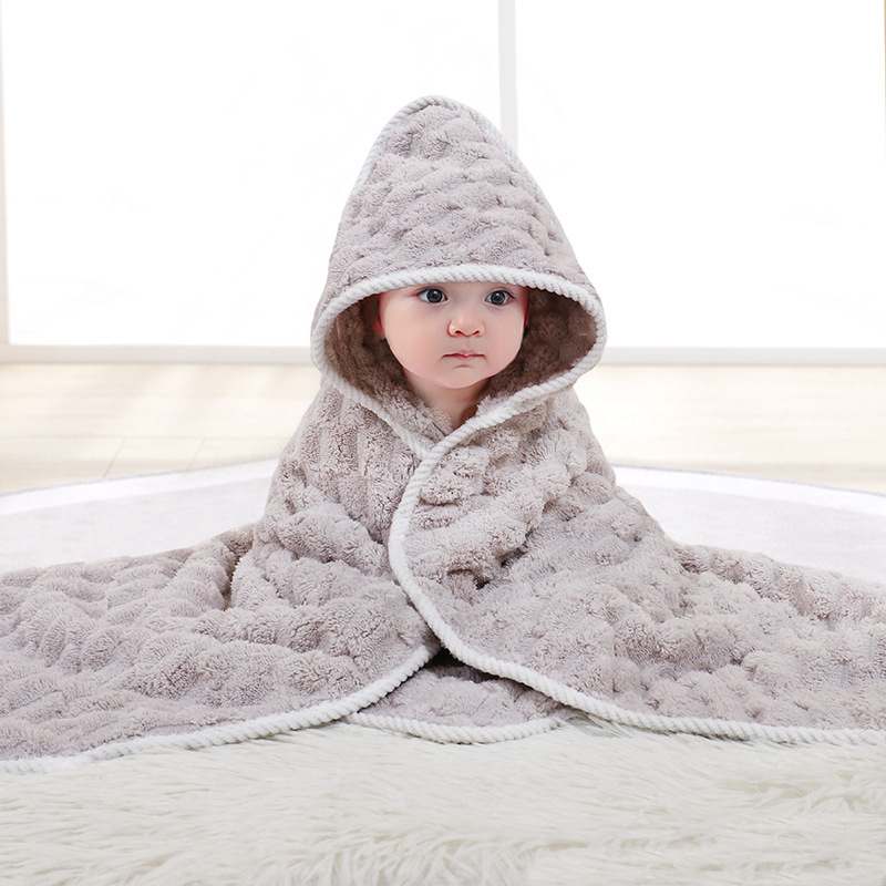 Albornoz manta con capucha para peques · Gray